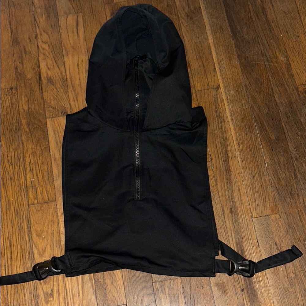 Black Hooded Vest with built in mask